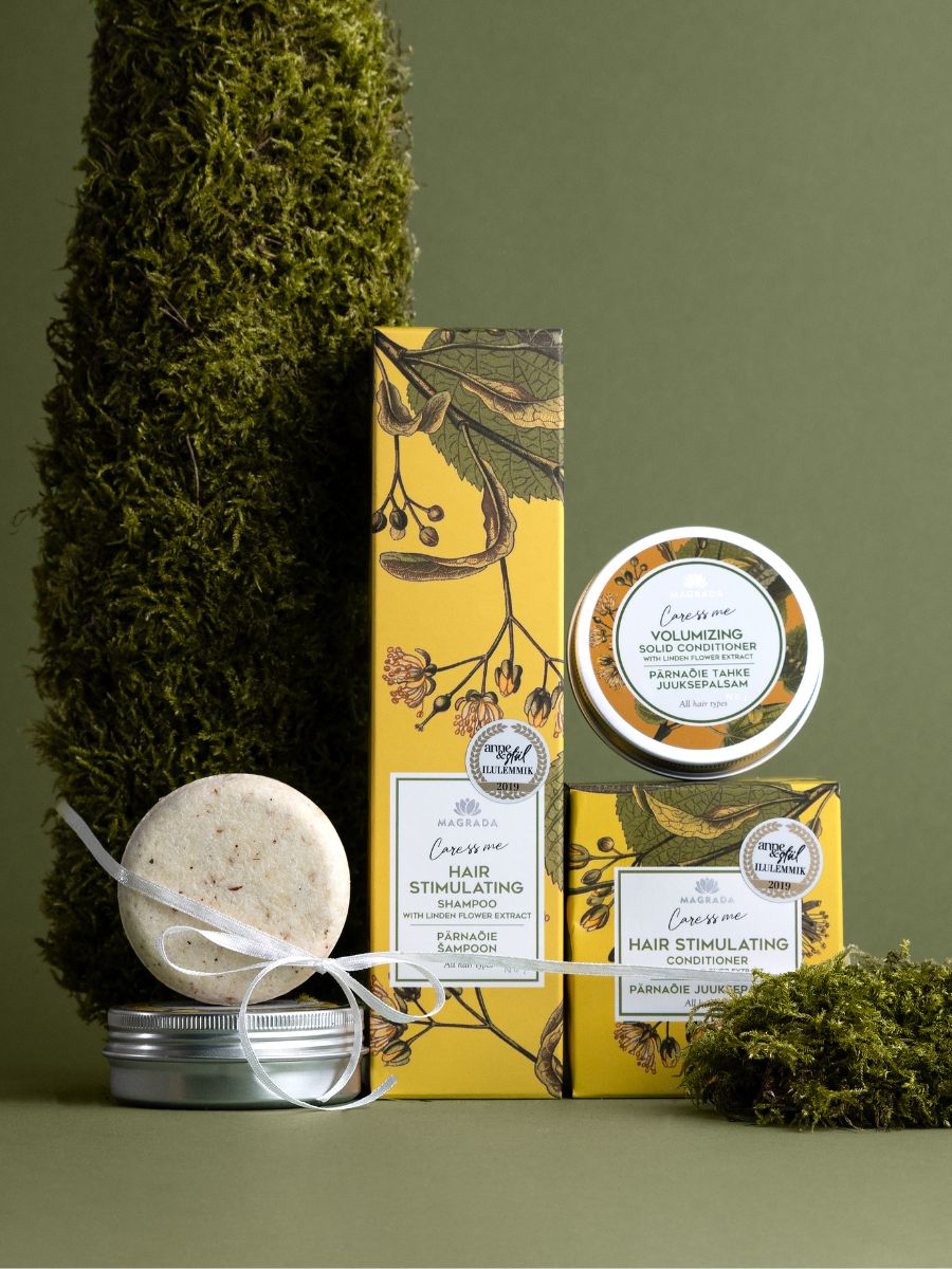 Luxe cadeauset met natuurlijke verzorgingsproducten van Magrada Organic Cosmetics, stijlvol verpakt als duurzaam cadeau