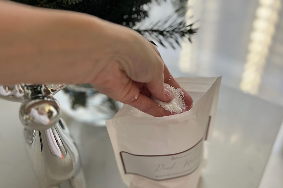 Candledust Refill Kit met poederwax waarmee een glazen geurkaars opnieuw wordt gevuld